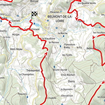 Itinéraire VTT : circuit 22 rouge, base Belmont-de-la-Loire - BELMONT-DE-LA-LOIRE
