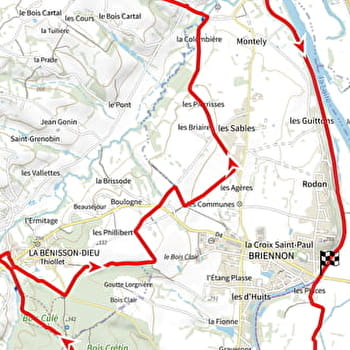 Itinéraire VTT : circuit 4 rouge, base Briennon - BRIENNON