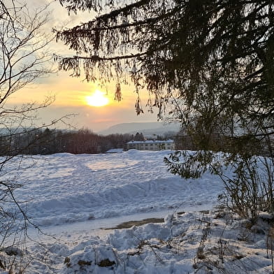 Le col de Curnillon depuis Terre Ronde - Circuit raquettes