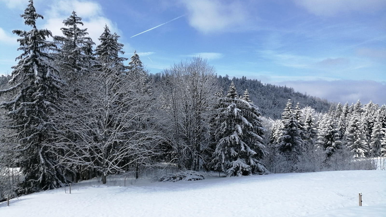 La ferme Guichard depuis la Praille - Circuit raquettes