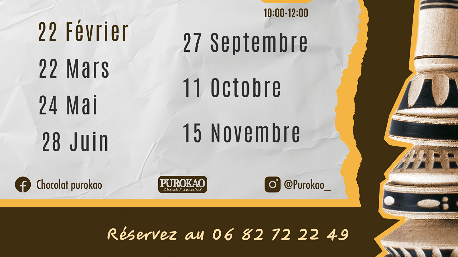 Atelier sensoriel ' Chocolat maya, de la fève à la tasse '-Bligny sur Ouche