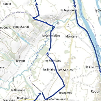 Itinéraire VTT : circuit 3 bleu, base Briennon - BRIENNON