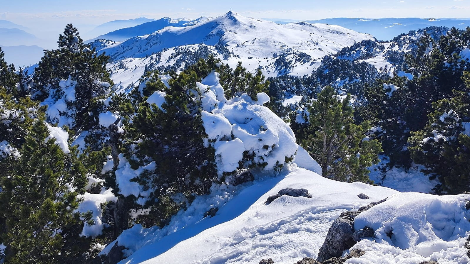 Sentier raquettes de Lélex au Crêt de la Neige