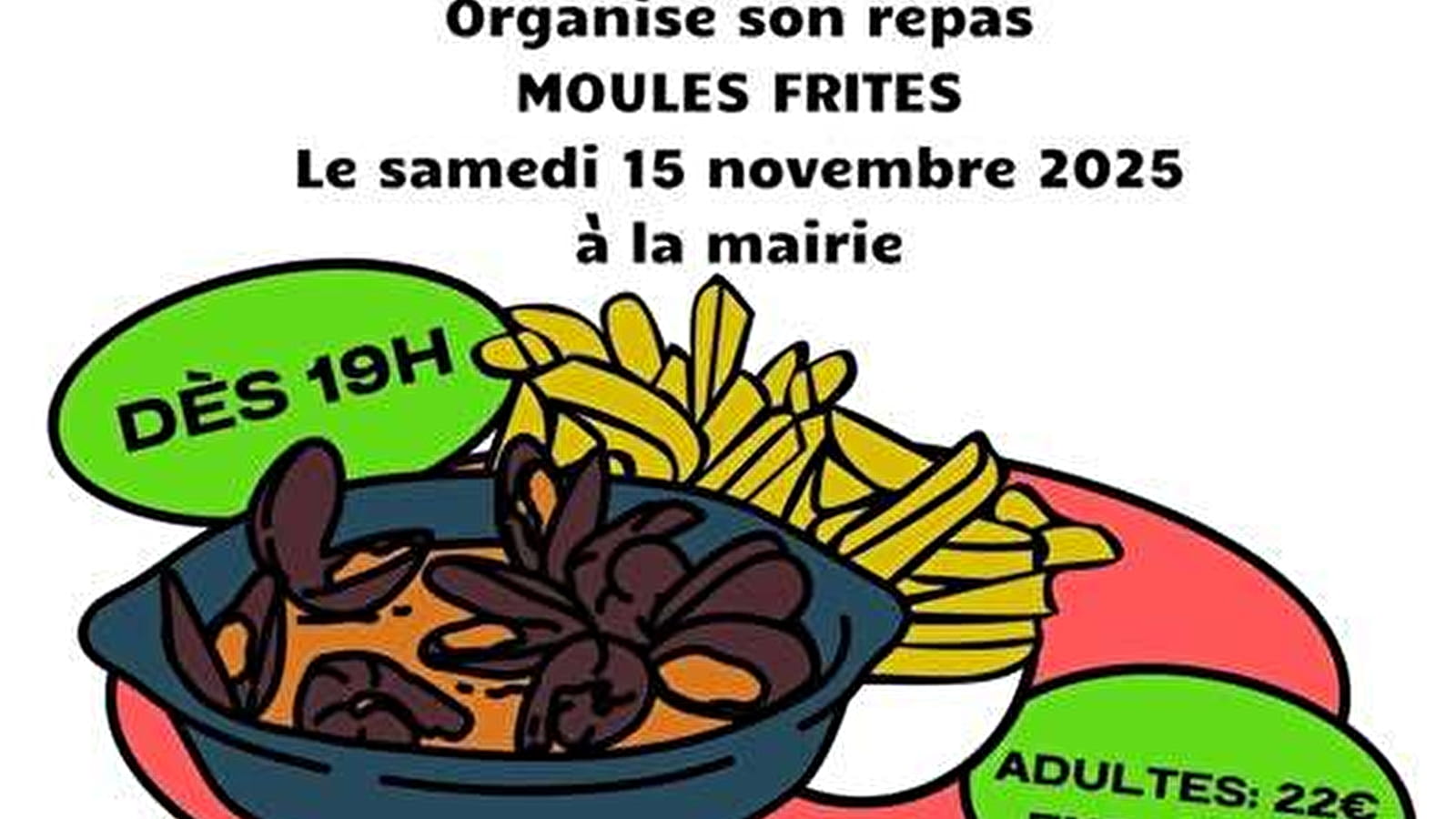 Repas moules-frites-Eguilly