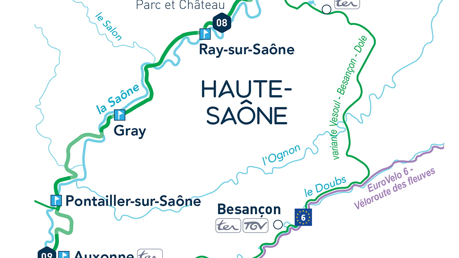 Boucle vélo entre Doubs et Saône