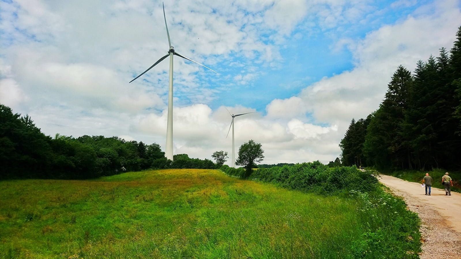 Un pique-nique au milieu des éoliennes
