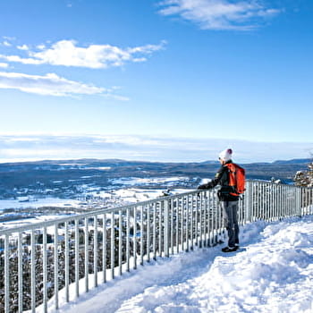 Le col de Curnillon depuis Terre Ronde - Circuit raquettes - PLATEAU D'HAUTEVILLE