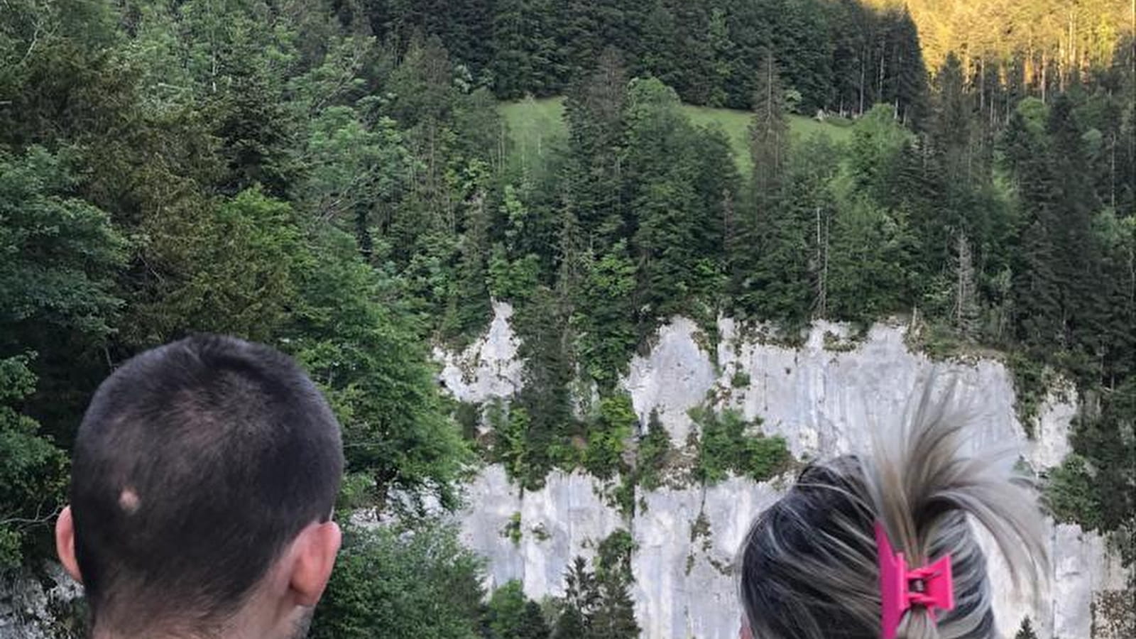 Moment romantique à la via ferrata